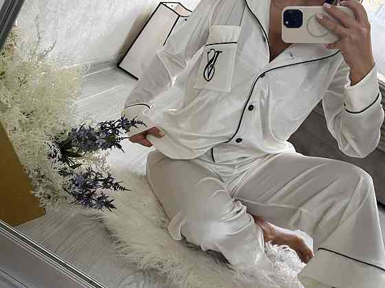 Женская стильная домашняя пижама бархатная пижама Молочный, 46/48 Одесса