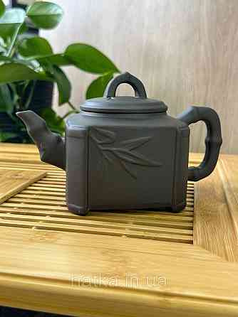 Чайник заварювальний ісинська глина 450 мл "Гілка бамбук" темний Т2591-1 Київ