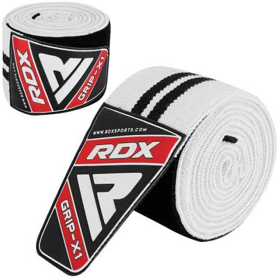 Бінті на коліна RDX K1 GYM Knee Wraps White/Black Plus Кам'янське