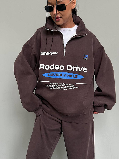 Жіночий стильний оверсайз-костюм тринитка на флісі 46/48 Одеса - фото 3