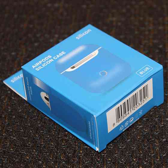 Чехол for AirPods 1/2 Silicone Case Slim COLOR BOX Blue Киев