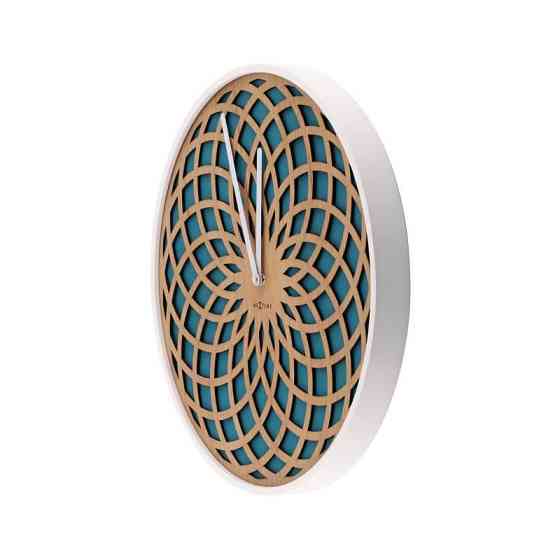 Часы настенные NeXtime Sun Small Turquoise (диаметр 35см) Бирюзовый Киев