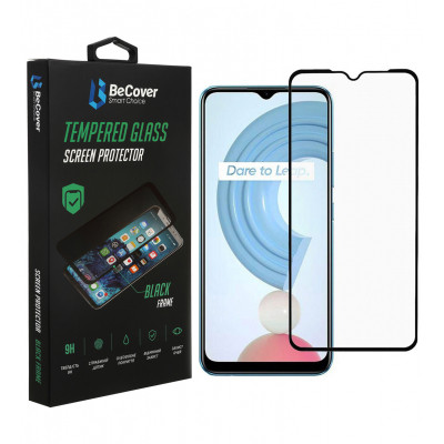 Стекло защитное BeCover Realme C21Y Black (706904) Винница - изображение 1