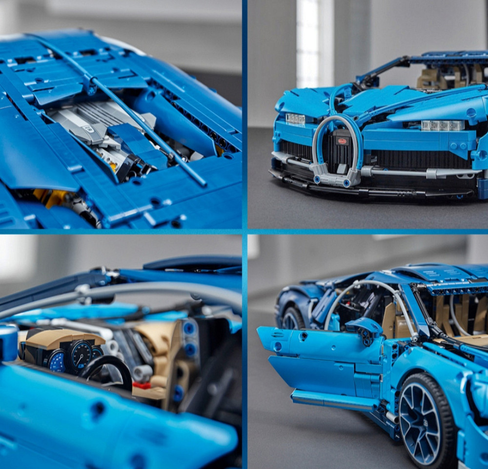 Конструктор машинка Technik Bugatti Chiron  маштаб 1:8  3599 деталей Бугати Широн синій Киев - изображение 8