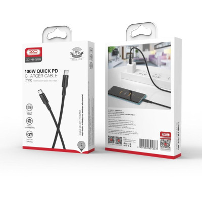 Дата кабель USB-C to USB-C 1.0m 100W braided black XO (NBQ199_С_Black) Винница - изображение 3