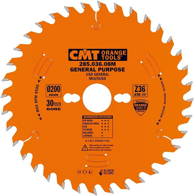 Пиляльний диск по дереву CMT 200х30х36z K3.2/2.2 (285.036.08M) Одеса - фото 1