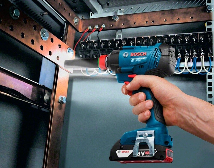 Професійний набір акумуляторного інструменту Bosch GSR 18V-50 + GDX 180-LI 5Ah : з АКБ 18V 5 Ah-3 шт, дриль-шурупокрут, гайкокрут Київ - фото 10