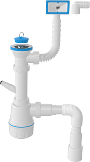 Сифон для мийки з переливом, 70мм  NOVA Харків