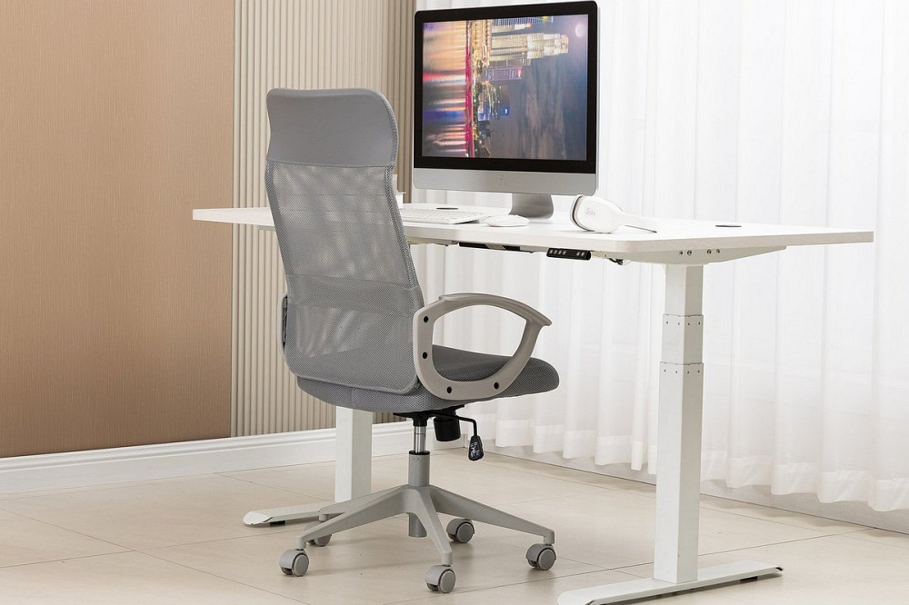 Крісло поворотне Q-026 сіре Київ - фото 3