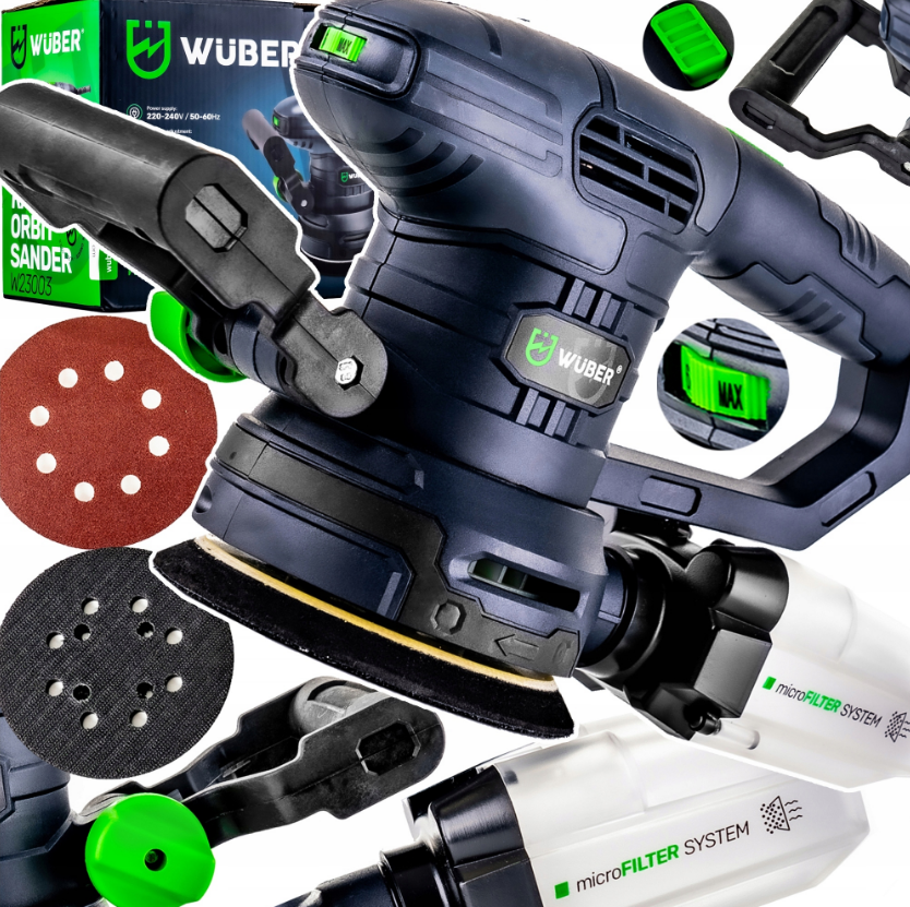 Шліфмашина ексцентрикова Wuber 1300Вт 240В (Польща) Київ - фото 1