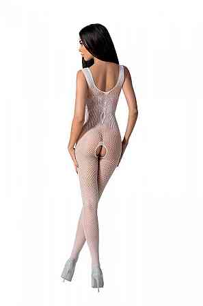 Бодістокінг з крилами Passion BS098 One Size, white, середня сітка, відкритий доступ Sex Aura Київ