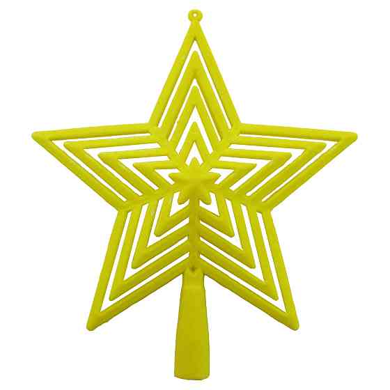 Звезда на ёлку верхушка 23 на 21 см желтый Киев