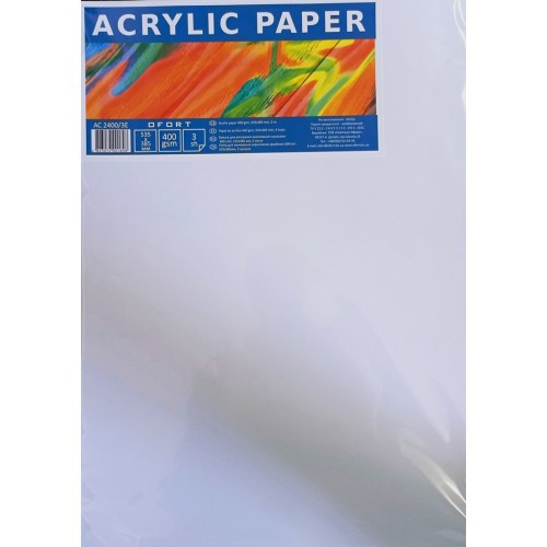 Папір для акрила "Графіка" 535x385мм, 3 арк. (400г/м2), в п/п пакеті, AC2400/3E, шт Київ - фото 1