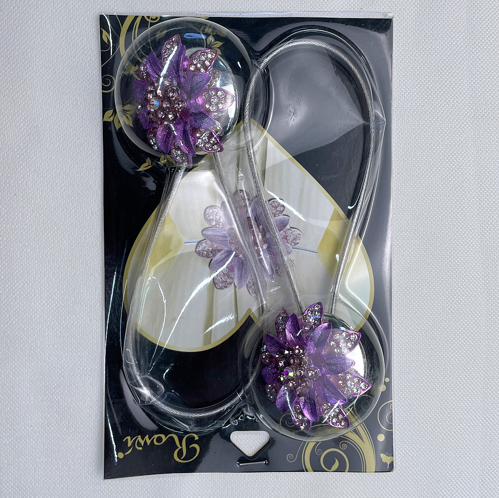 Магніти для штор та гардин "Flowers" набір 2 шт Бузковий (81-193) Київ - фото 8