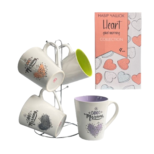 Набір чашок Color2 4шт 350мл S&T Житомир - фото 1