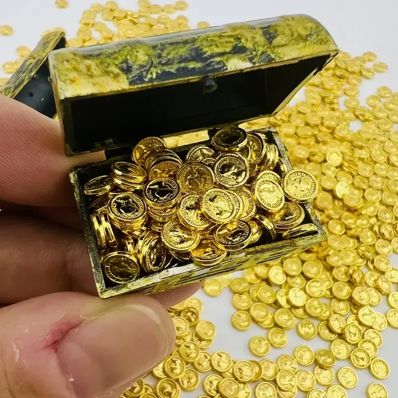 Набор 50 мини золотых монет для декора и творчества – пиратские миниатюры Киев - изображение 5