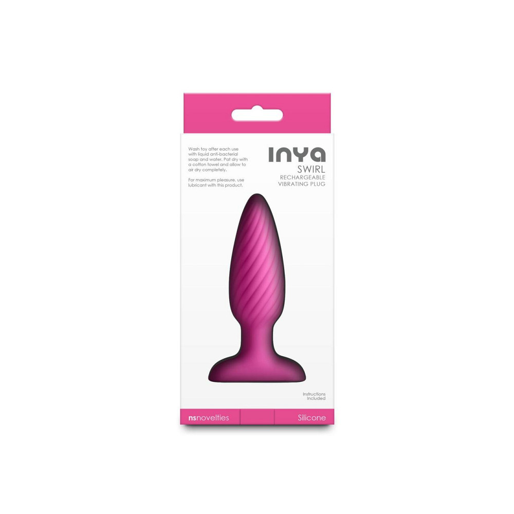 Анальна пробка з вібрацією NS Novelties INYA — Swirl — Pink Sex Aura Київ - фото 4