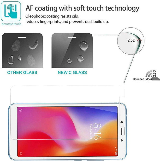 Защитное стекло Xiaomi Redmi 6/6A прозрачное 5.45