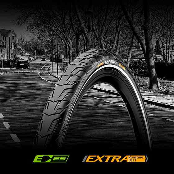 Покрышка Continental Ride City, 26 x 1.75, черная, не складная, светоотражающая Киев