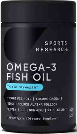 Рыбий жир Sports Research Omega-3 Fish Oil Alaska 1250mg 180 гел капс Киев