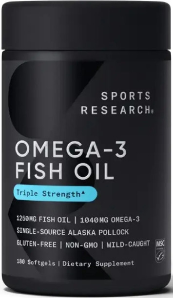 Риб'ячий жир Sports Research Omega-3 Fish Oil Alaska 1250mg 180 гел капс Київ - фото 1