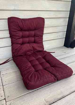 Подушка для стільців (50x120х8 см) подвійна Decorator Мальмо колір бордовий 84-124 Київ