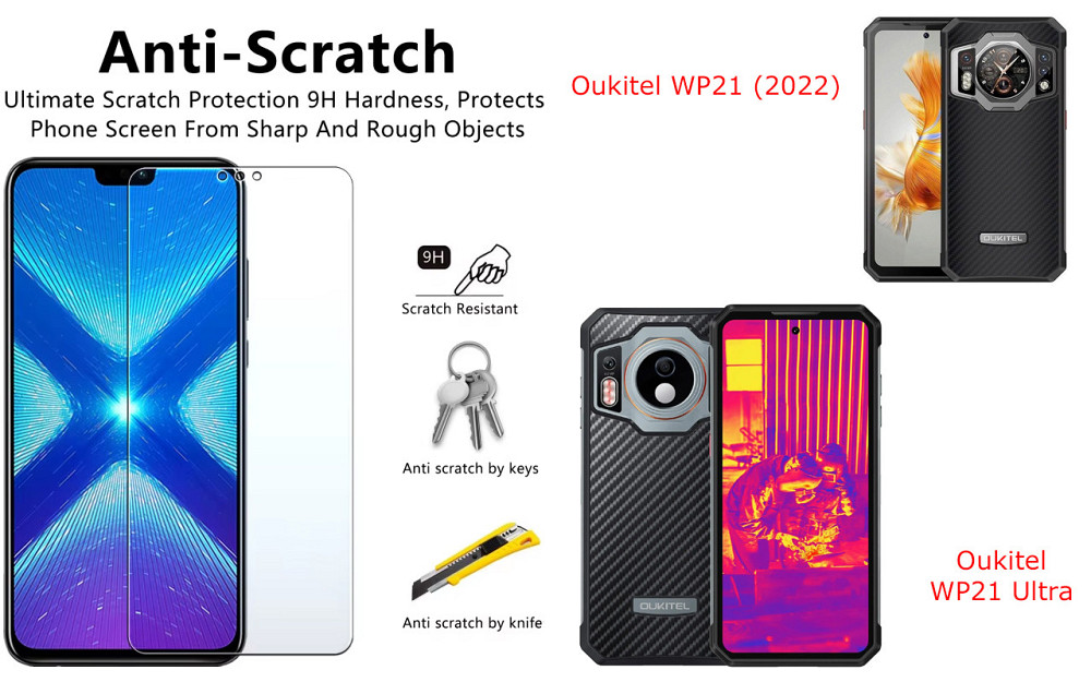 Защитное стекло NeoGlass для Oukitel WP21 (2022), WP21 Ultra – ультрапрозрачное и устойчивое Киев - изображение 1