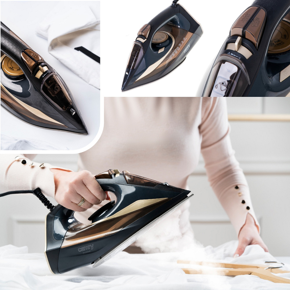 Праска Camry CR 5036 black-gold 3400Вт/ 360 мл/ кераміка/ ''Крапля-стоп''/автовимкнення/ чорна Вінниця - фото 3