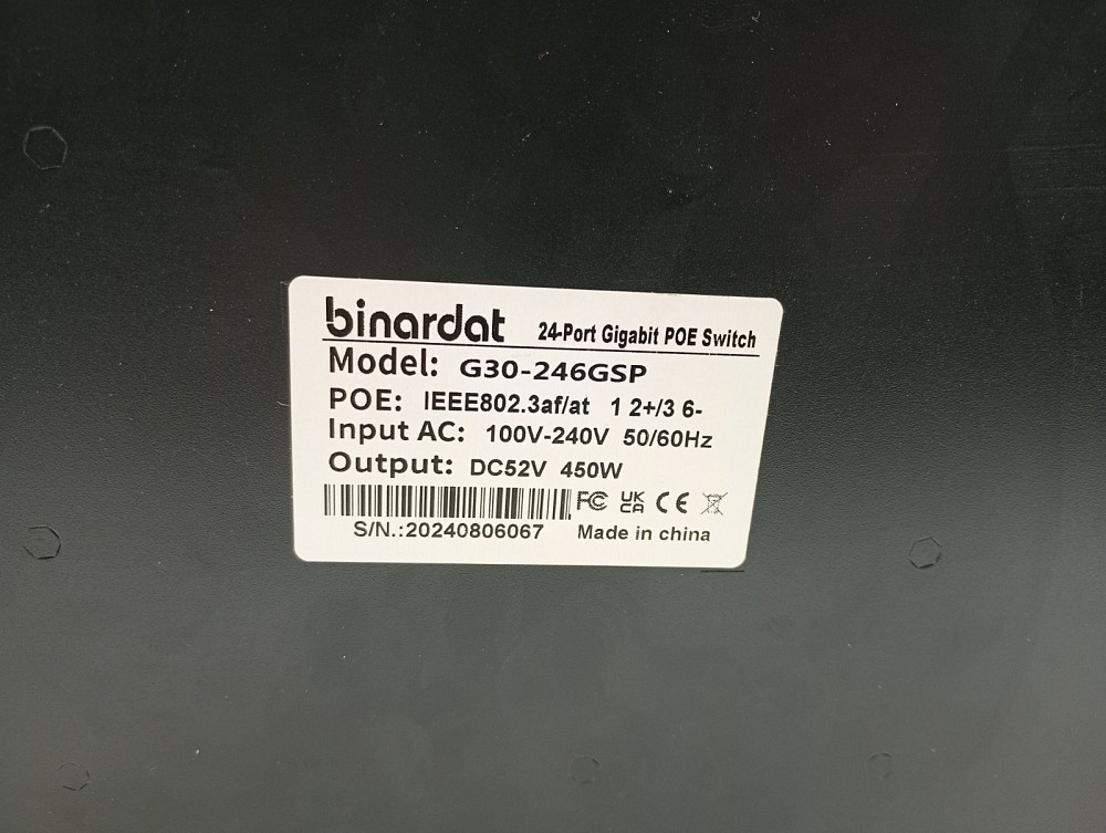 Комутатор некерований PoE 24-х портовий Binardat G30-246GSP (товар вживаний) Луцк - изображение 4