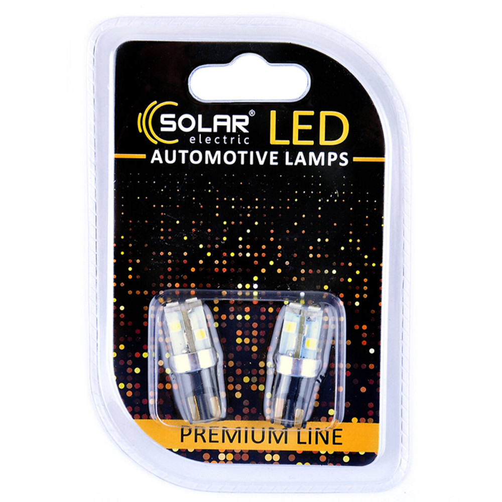 LED автолампа Solar 12V T10 W2.1x9.5d 10SMD white, 2шт SL1342 Киев - изображение 1