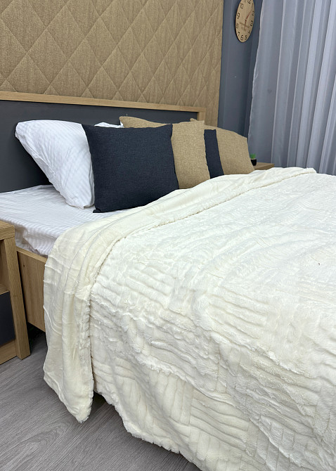 Плед-покрывало Премиум 220х240 см (+-5см) Молочный (87-226) Киев - изображение 2