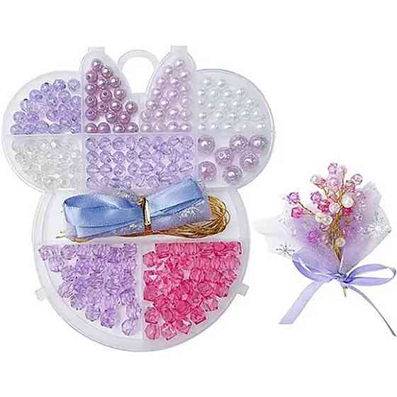 Набір бісеру для виготовлення креативних аксесуарів Bambi N098-3/4/5 Фіолетовий Вінниця
