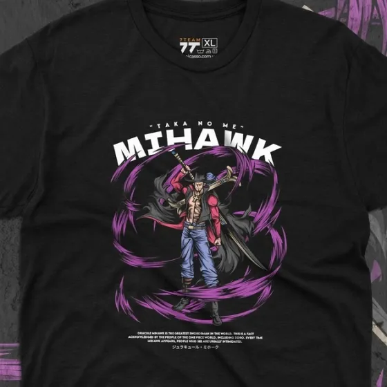 Футболка для подростка мальчика с принтом Ван Пис Dracule Mihawk Размер 160 Anime10250 Днепр