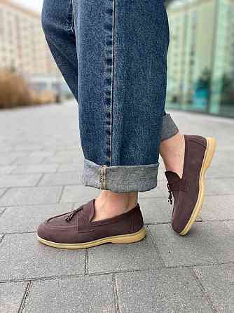 Hengji Лофери жіночі HENGJI 336-4 шоколадні (весна-осінь, замша натуральна) (5767) Коломия