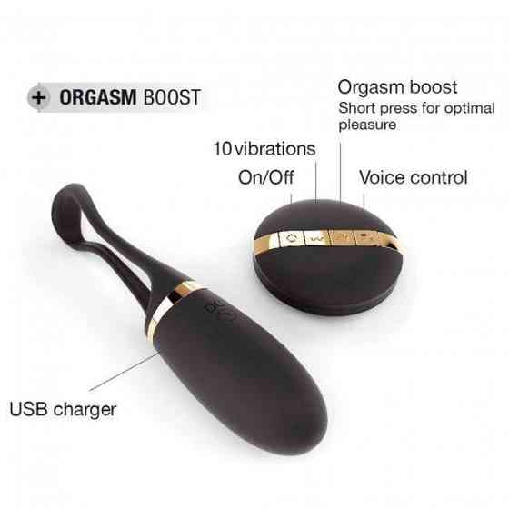 Виброяйцо Dorcel Secret Delight Gold с пультом ДУ, с турборежимом и голосовым управлением Sex Aura Киев