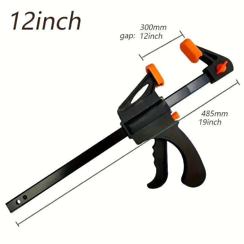 Одноручна F-образна струбцина 4" для столярних робіт Київ - фото 6