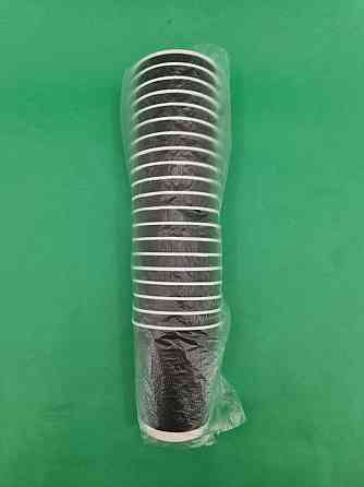 Стакан картонний 2-шаровий чорний 400 мл (12oz) (20 шт.) Харків