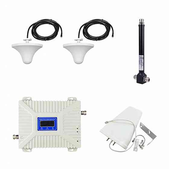 Комплект Репитер 2 диапазон 900/1800 усилитель связи Aspor с двумя внутренними антеннами Киев