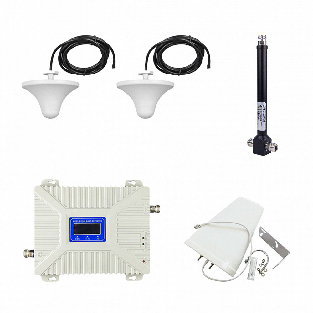 Комплект Репитер 2 диапазон 900/1800 усилитель связи Aspor с двумя внутренними антеннами Киев - изображение 1