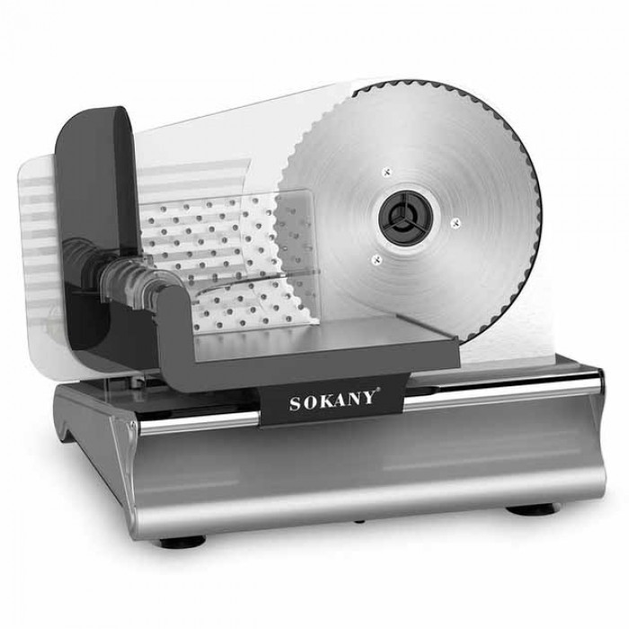 Слайсер профессиональный Sokany 500 Вт ломтерезка для мяса SK-446 Киев - изображение 1