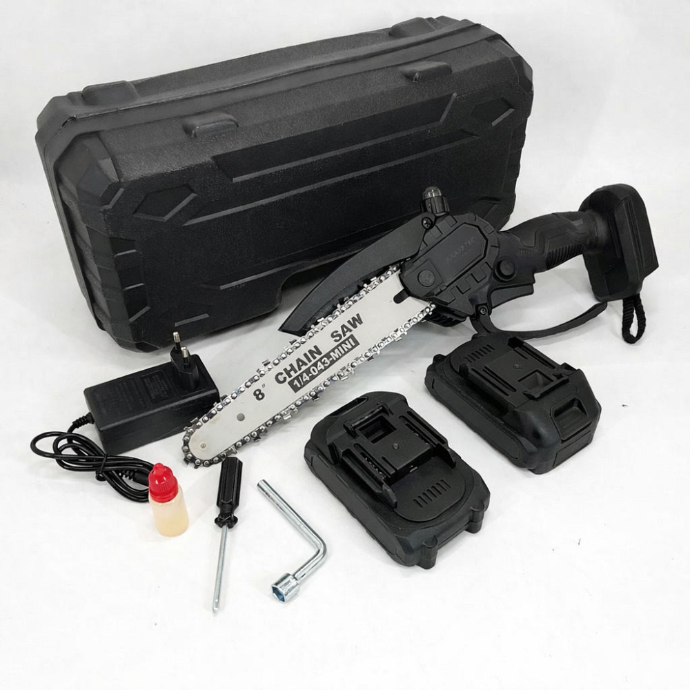 Акумуляторна пила з АКБ і зарядним, Електрична ланцюгова пила для чагарників для саду електрична IY-38 Львів - фото 1