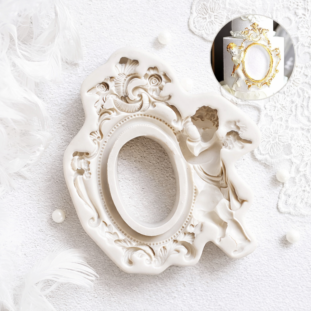 Силиконовый молд Ангел и рамка 147 на 165 мм серый Киев - изображение 12