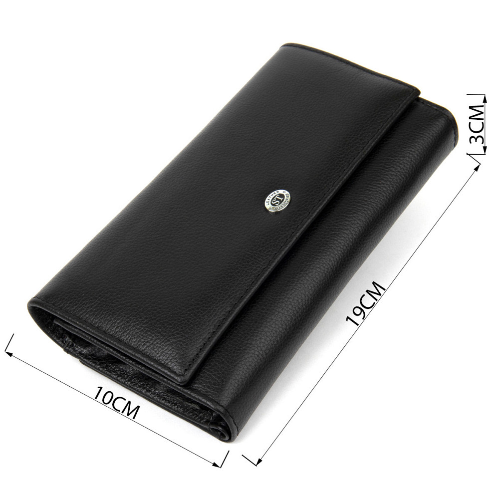 Универсальный женский кошелек Черный (ST Leather) Киев - изображение 7