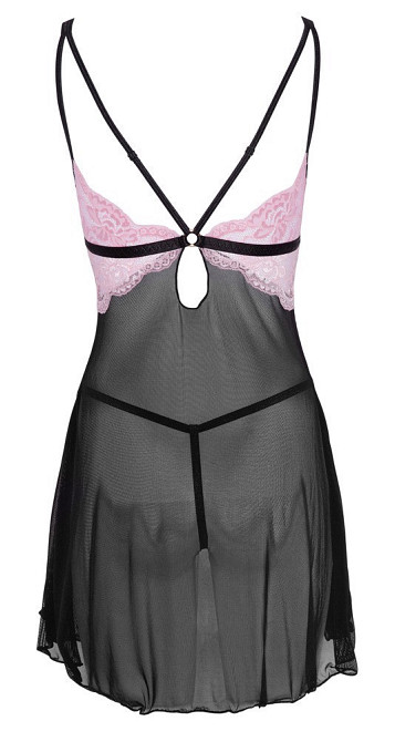Пеньюар Babydoll black/pink S Sex Aura Киев - изображение 3