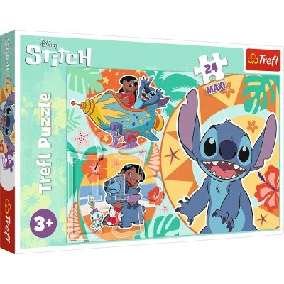 Пазл Trefl Maxi Lilo&Stitch Счастливый день 24 элемента (5900511143652) Винница - изображение 1