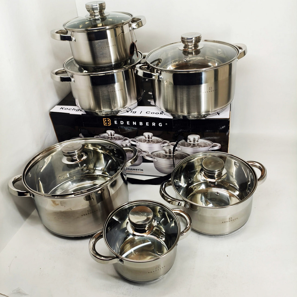 Набор практичных кастрюль, Набор кастрюль для электроплиты, Кастрюли посуда для электрических плит EY-52 Львов - изображение 7