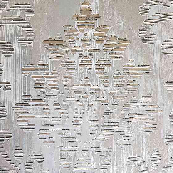 Шпалери флізелінові еко Galerie Metallic FX 0,53Х10 англійські вензелі завитки золотом структурних на коричневому Київ