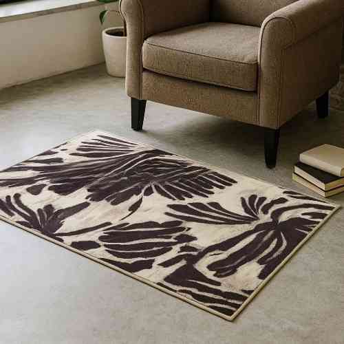 Килимок універсальний для підлоги Плюш Квітка 75*150см бежевий Дариана Житомир