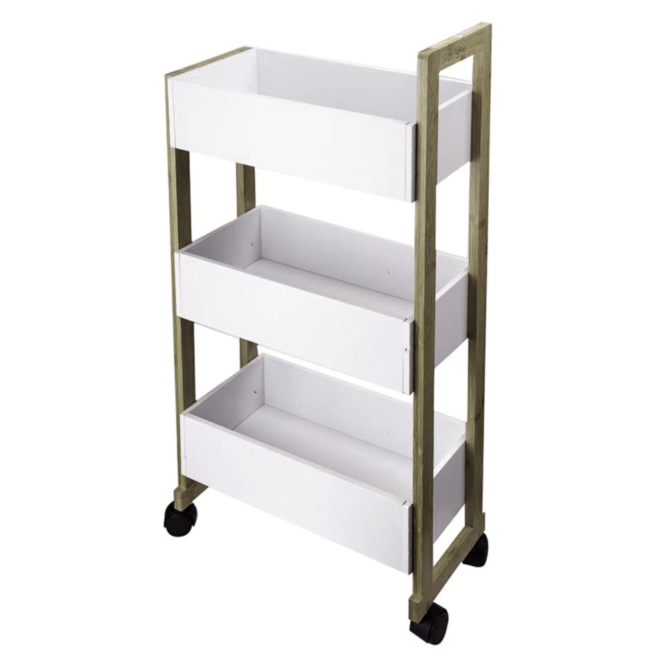 Етажерка для ванної на коліщатах "Крінтер" палісандр-зефір Миколаїв - фото 1