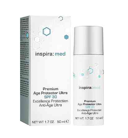 Антивозрастной крем SPF 30 Премиум ультралегкий PREMIUM AGE PROTECTOR ULTRA Inspira Med 50 мл Винница